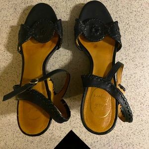 Jack Rogers Black wedges